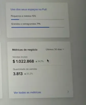 Registro das métricas de faturamento da operação